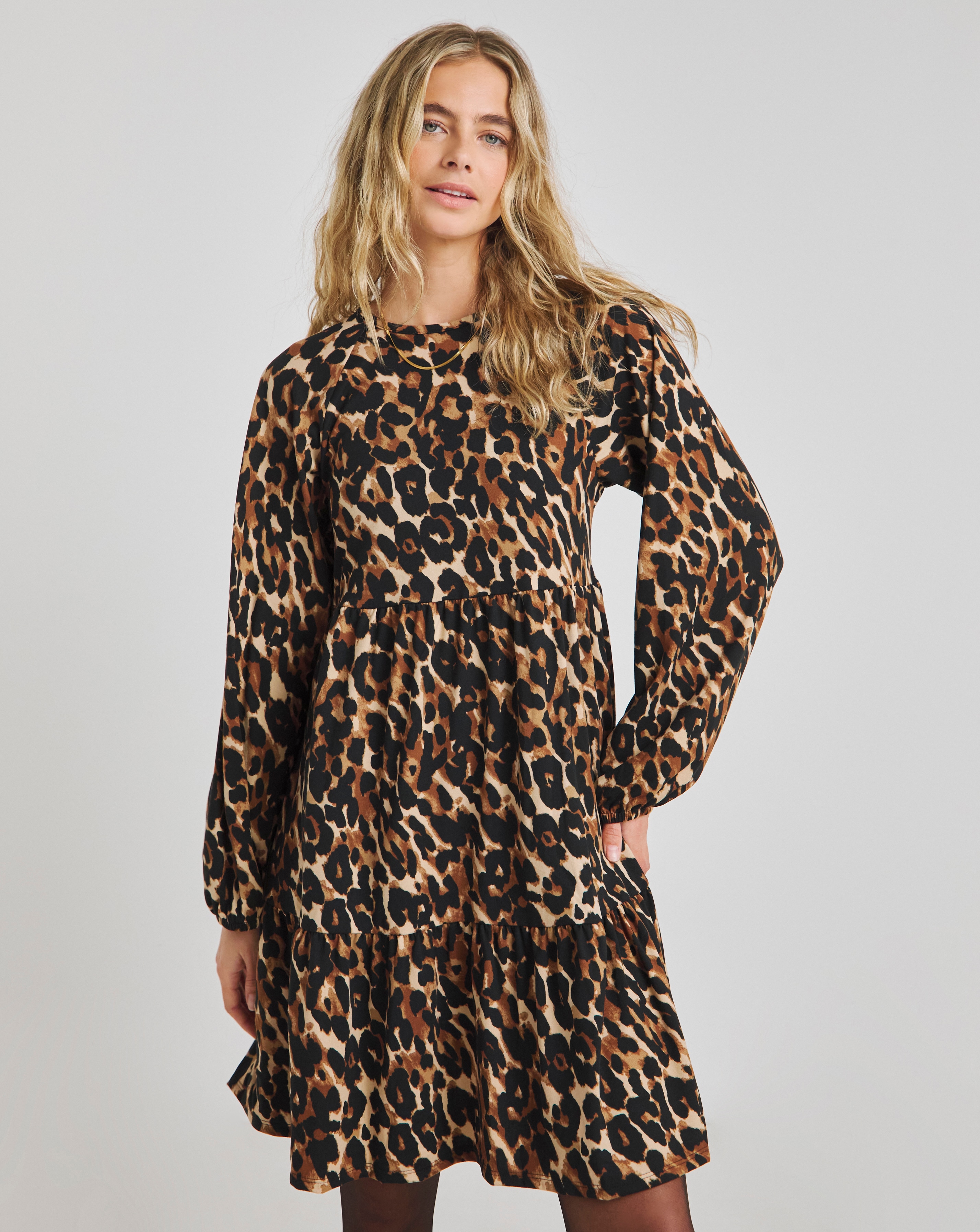 Leopard Supersoft Smock Dress