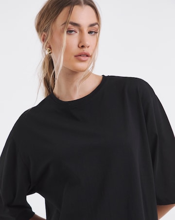 Simply Be Black Jersey Boxy T-Shirt Dress
