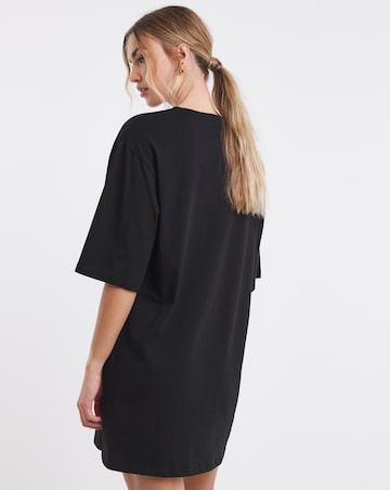 Simply Be Black Jersey Boxy T-Shirt Dress