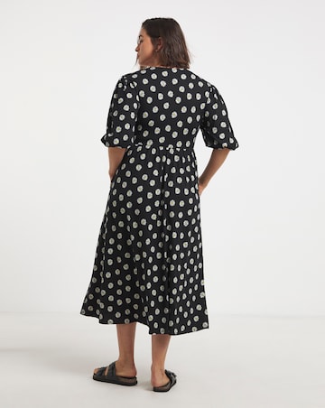 Simply Be Daisy Print Supersoft Wrap Midi Dress