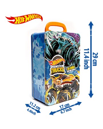 Hot Wheels Monster Trucks Tin Storage Case