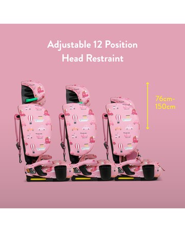 Cosatto On The Go i-Size Foldable Travel Car & Booster Seat - Itchy Feet Rosy