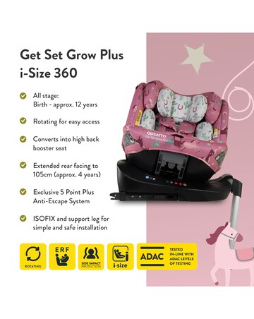 Cosatto Get Set Grow Plus i-Size 360 - Pony Party