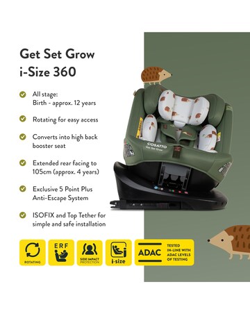 Cosatto Get Set Grow i-Size 360 Car Seat - Hoglet