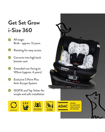 Cosatto Get Set Grow i-Size 360 Car Seat - Foxed