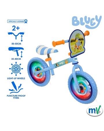 Bluey Balance Bike With Light Up Wheels