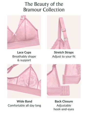 Glamorise Plus Size Luxe Lace Bralette 7012