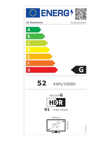 LG OLED42C55LA 42in OLED evo AI 4K Smart TV