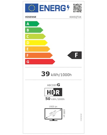 Hisense 40A5QTUK 40in Full HD QLED Smart TV with Freely