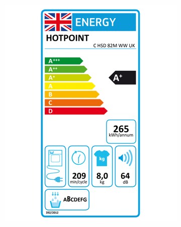 Hotpoint FabicCare C HSD 82M WW UK 8kg Heat Pump Tumble Dryer - White