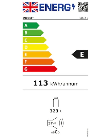 Indesit SI6 2 S 183cm Tall Fridge Silver + Install