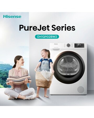 Hisense DH1Q902BW2 1 Series 9kg Heat Pump Dryer White