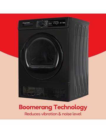 Russell Hobbs RH8CTD111B 8kg Condenser Tumble Dryer Black + Install