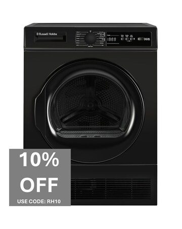 Russell Hobbs RH8CTD111B 8kg Condenser Tumble Dryer Black + Install