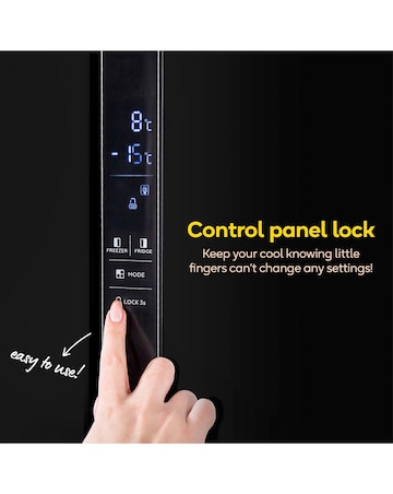 Russell Hobbs RH90AFF201B Slim American Fridge Freezer Black + Install