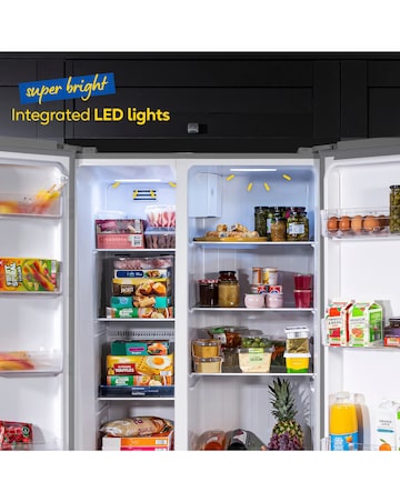 Russell Hobbs RH90AFF201SS Slim American Fridge Freezer Inox + Install