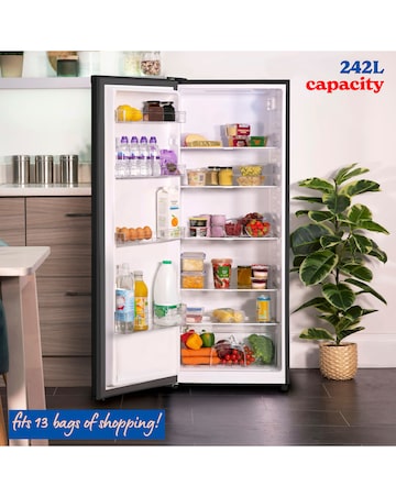 Russell Hobbs RH143LF552E1B Upright Freestanding Larder Fridge Black + Install