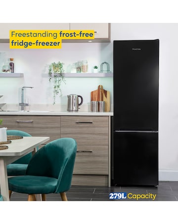 Russell Hobbs RH180FFFF551E1B Frost-Free Fridge Freezer Black + Install