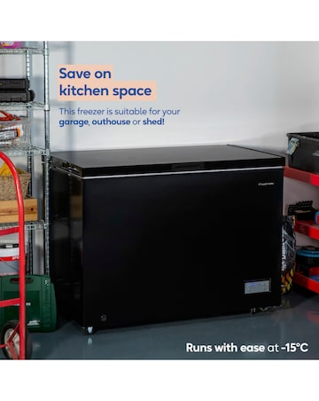 Russell Hobbs RH300CF201B 300L Chest Freezer Black + Install