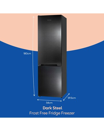 Russell Hobbs RH180FFFF551E1DS 70/30 Fridge Freezer Dark Steel + Install