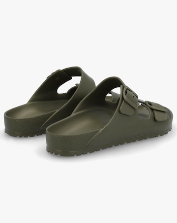 Birkenstock Mens Arizona EVA Khaki Two Bar Mules Standard Width