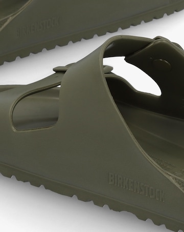 Birkenstock Mens Arizona EVA Khaki Two Bar Mules Standard Width