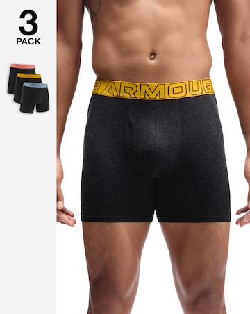 Under Armour Performance Cotton 6Inch 3 Pack Boxers