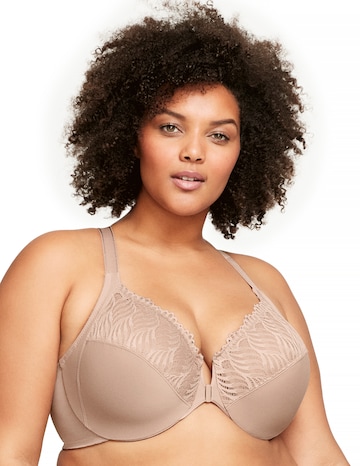 Glamorise Plus Size Front-Close T-Back WonderWire 1246