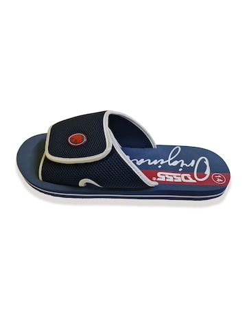 D555 Big & Tall Drake-1 Slider with Velcro Fastening - Navy