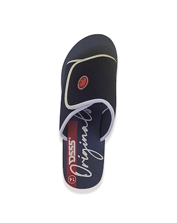 D555 Big & Tall Drake-1 Slider with Velcro Fastening - Navy
