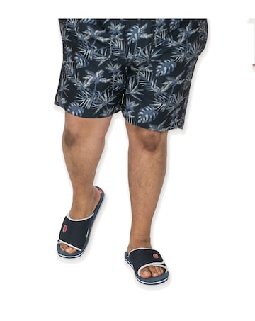 D555 Big & Tall Drake-1 Slider with Velcro Fastening - Navy