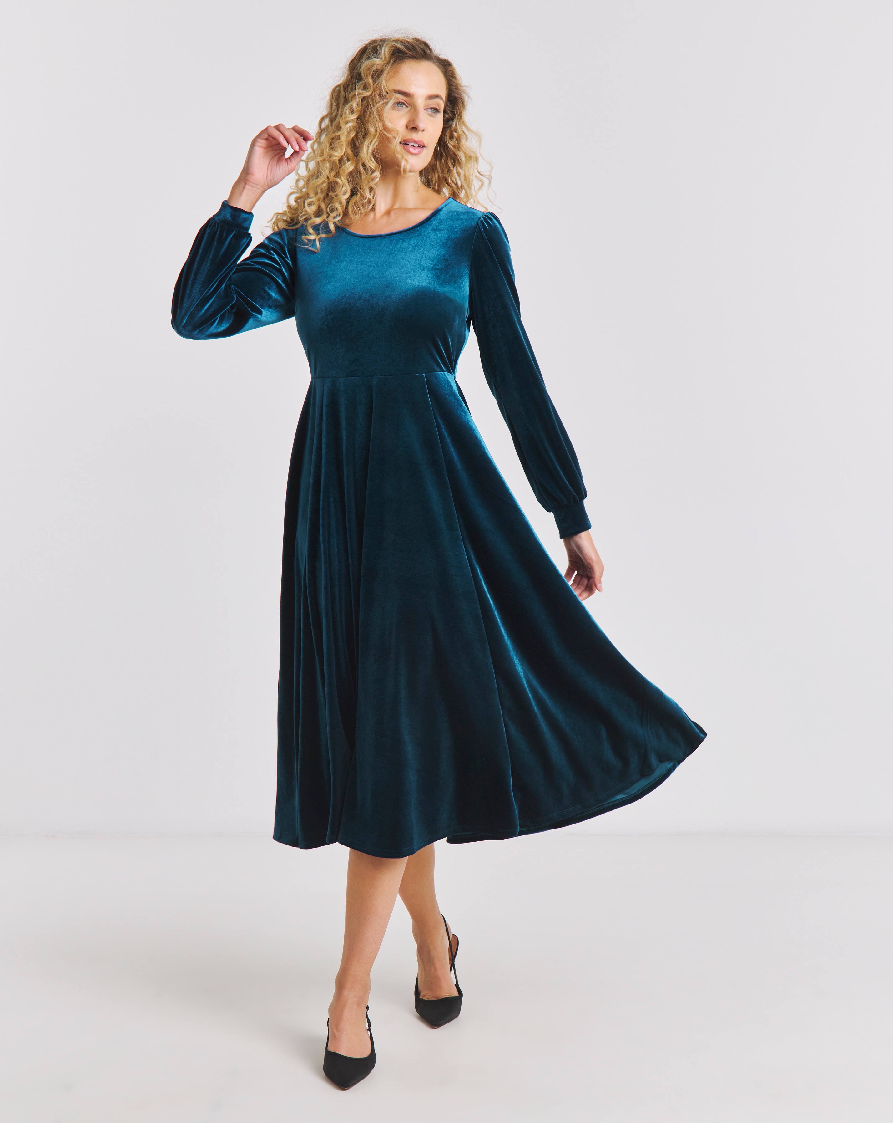 New In - Joe Browns Stella Velour Midi Dress