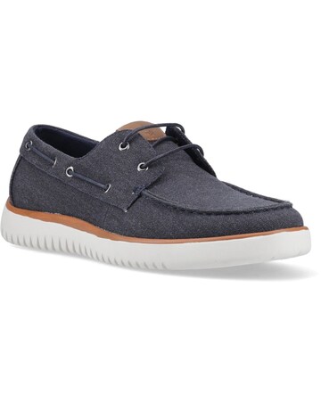 Hush Puppies Daniel Canvas Boat Shoe