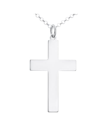 Sterling Silver Cross Pendant With Chain Approximately 1/4 Ounce