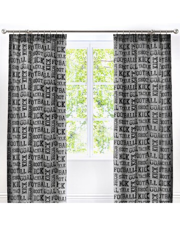 Bedlam Football Pencil Pleat Curtains