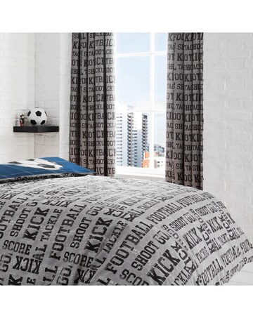 Bedlam Football Pencil Pleat Curtains