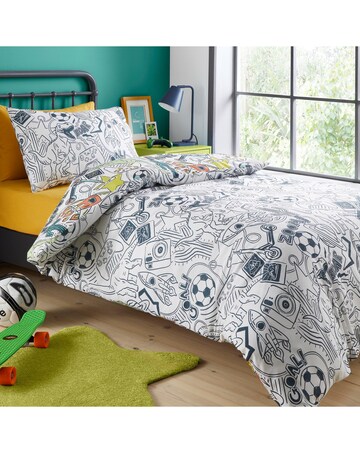 Bedlam Doodle Zoom Duvet Cover Set