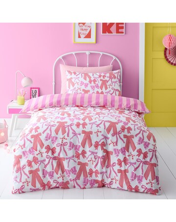 Bedlam Bow and Stripes Duvet Cover Set