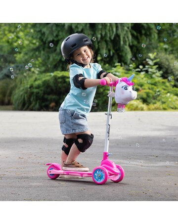 Xootz Unicorn Bubble Go Scooter - White