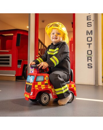 Xootz Mercedes-Benz Fire Truck Foot to Floor Ride On - Red