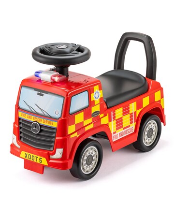 Xootz Mercedes-Benz Fire Truck Foot to Floor Ride On - Red