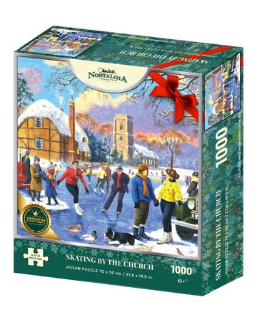 Xmas Nostalgia Skating By The Church 1000pc