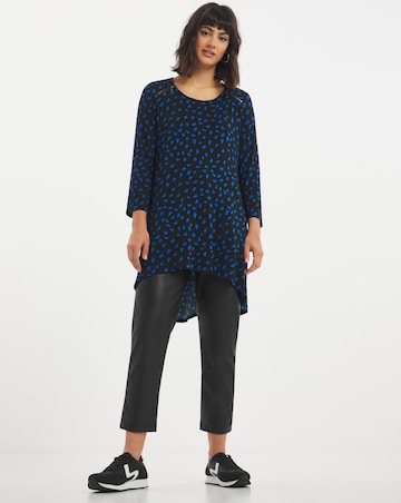 3/4 Sleeve Zip Detail Swing Tunic