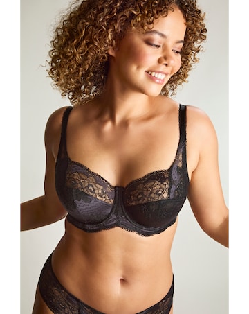 Panache Clara Full Cup Wired Bra Charcoal/Black