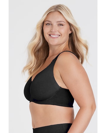 Miss Mary of Sweden Cotton Wired T Shirt Bra Black