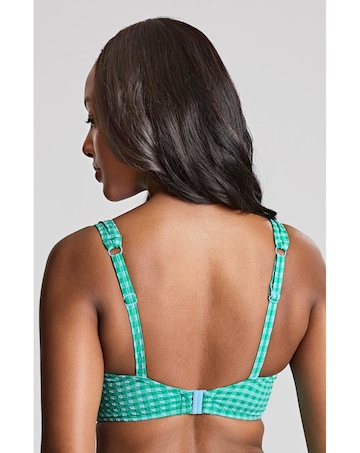 Panache Olivia Full Cup Wired Bikini Top Green Gingham