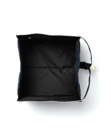 The Flat Lay Co.Velvet Makeup Box Bag in Celestial Indigo