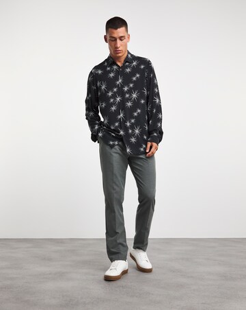 Long Sleeve Fireworks Print Shirt