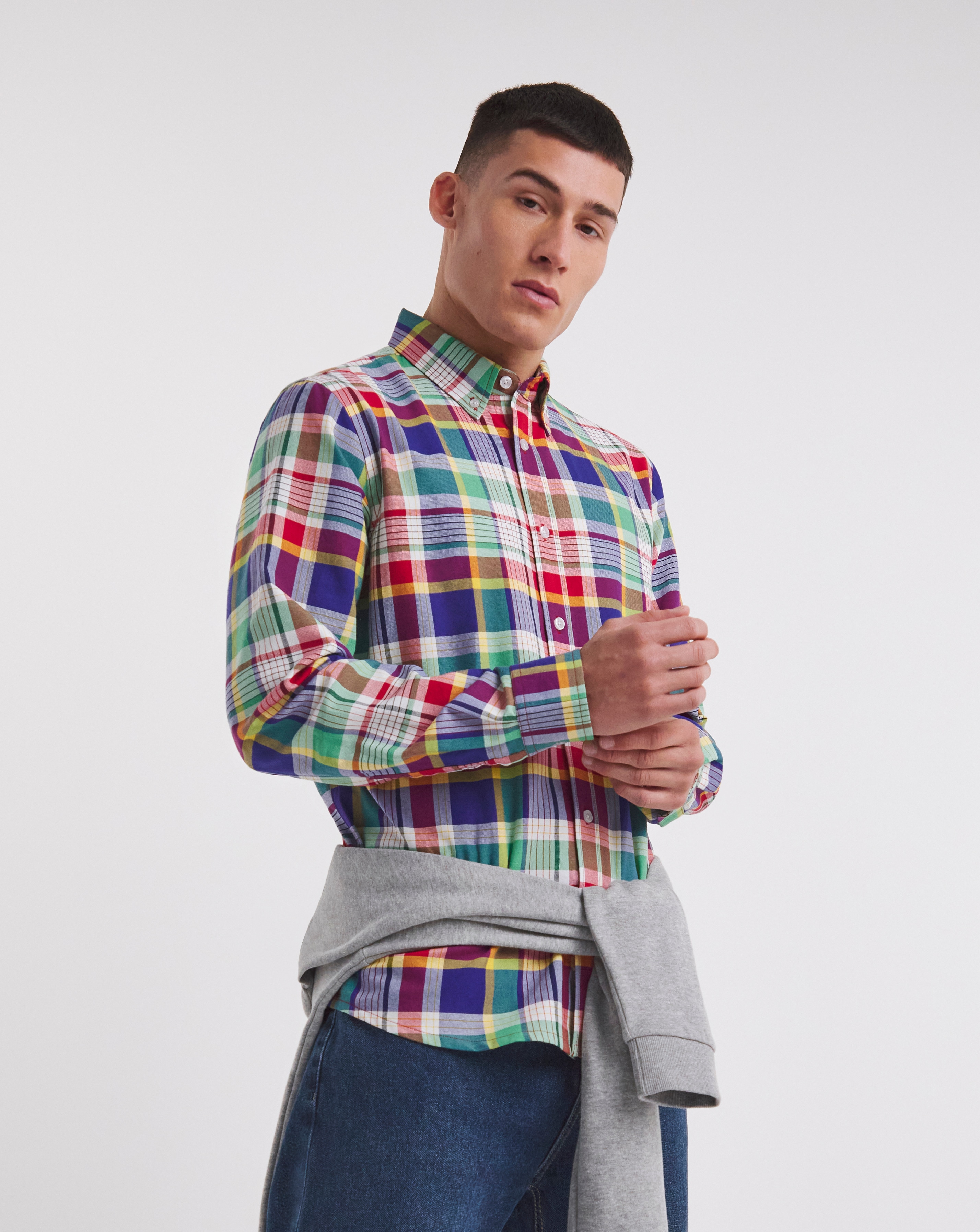 Long Sleeve Oxford Check Shirt