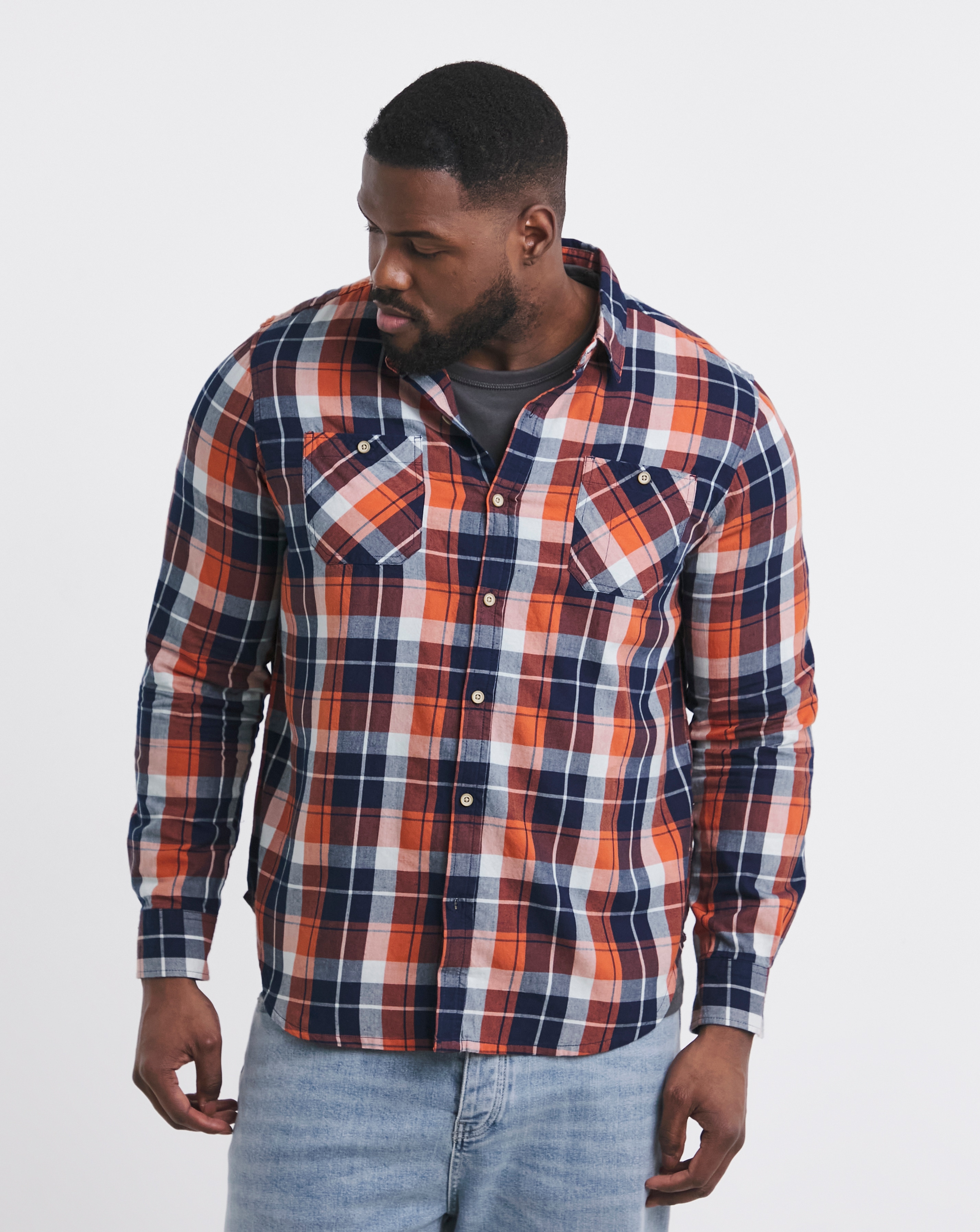 LS Indigo Check Shirt